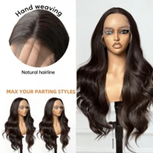 Women's 13*4 Front Lace Synthetic Glueless Wig, Dark Brown Hair, Heat-Resistant Fiber, Suitable For Daily Wear, Party, Cosplay, Music Festival, Halloween, Christmas, Natural Look, Easy To Maintain, Ponytail, Lace Cap, Curly Bangs, 1pc - Multicolor - View 6