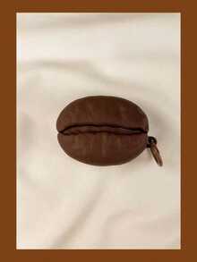 1pc Cute 3D Coffee Bean Silicone Earphone Protective Case, Compatible With AirPods4/Pro/Pro 2/Pro 3, Shockproof Earphone Protective Case, With Keychain And Latte Pendant - Coffee Brown - View 11