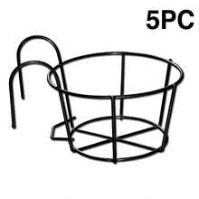 3/5pcs Fashionable Round Metal Hanging Planters - Perfect For Balcony, Garden And Indoor Decoration; You Can Plant Succulents And Various Green Plants In These Hanging Planters, Planter Diameter Is 6.2 Inches. - B - View 13
