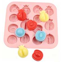 Creative 14-Cavity Assorted Fruit Chocolate Molds, Mangosteen, Durian, Pineapple Cake Decoration Molds - Multicolor - View 5