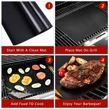 2pcs Heat-Resistant Non-Stick Grill Mats - Durable Material, Suitable For Hot Dogs, Dumplings And Shrimp Outdoor Grilling, Easy To Clean And Even Cooking, Deck-Specific Design, Anti-Slip And Secure - 2-piece Set - View 4