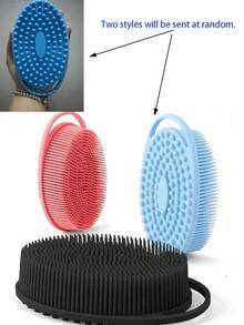 2-In-1 Bath Brush, Soft Silicone Bath Massager, Suitable For Men And Women - Multi-Functional Design, Can Be Used As Body Exfoliator/Massager And Makeup Brush Cleaner - Easy To Lather, Enjoy Bath Time Easily, Mold-Resistant And Odor-Resistant - Multicolor - View 12