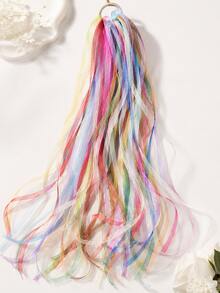 40pcs Rainbow Organza Ribbons - 90cm Pre-Cut, Suitable For Wedding Ribbon Wands, Hair Braiding, Gift Wrapping And DIY Handmade Rainbow Sheer Organza Tassel Decoration. - Snow Silk Ribbon - View 8