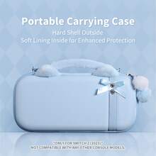 Cute Cat Protection Set For Switch2/Switch 2025/NS2, Detachable Protective Case, With 2 Cute PC Controller Caps, Storage Bag And Game Card Box, Tempered Glass Film, Game Accessories - View 5