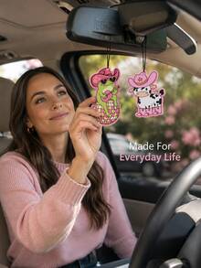 Summer Car Frog & Cow Cartoon Shaped Hanging Air Freshener - Multicolor - View 2