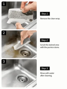 Set Sikat Toilet Batu Apung 1/2 Buah, Gagang Ergonomis, Sikat Pembersih Kerak dan Noda Karat Alami, Cocok untuk Kamar Mandi, Dapur, Ubin, Wastafel, dan Bak Mandi - Beragam gaya dan warna - View 4