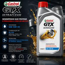 Óleo Lubrificante Castrol GTX Ultraclean SAE 15W-40 Semissintético 1 Litro - A - Visão 3