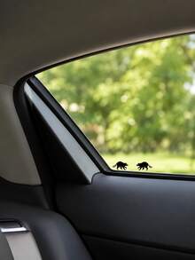 Miếng dán ẩn hình gấu mèo mini - Miếng dán gương chiếu hậu ô tô, trứng Phục sinh, miếng dán SUV, miếng dán cho bé trai, miếng dán cho bé gái, miếng dán trang trí ô tô - A - Xem 4