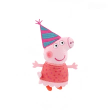 Official Peppa Pig & George"Party Hat"Series Plush Charm-Soft And Fluffy,Accessory For Backpacks Or Keychains,Perfect For Fans To Handle Or Collect. - Multicolor - View 7
