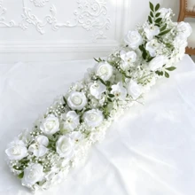100cm Luxury White Rose Artificial Flower, Wedding Table Centerpiece, Floral Backdrop, Arch Decor, Party, Outdoor Garden Decoration - Multicolor - View 25