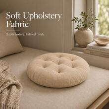 Luxury Tufted Round Seat Pad – Ergonomic & Comfortable Floor Cushion For Indoor & Outdoor Relaxation - Apricot - View 6