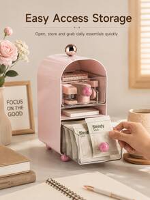 Desktop Storage Box, Multi-Layer Transparent Drawer Organizer For Cosmetics, Tea Bags, Cleaning Supplies, Suitable As Halloween And Christmas Gift - Multicolor - View 2