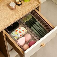 1pc Transparent 4-Compartment/Open-Compartment Tea Bag Storage Box With Lid, Multi-Functional Desktop Organizer, Cosmetics & Jewelry Storage Box, Suitable For Storing Coffee, Tea Bags, Cosmetics, Jewelry, Etc., Ideal For Dorm, Home And Office Use - Multicolor - View 7