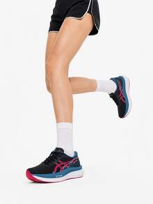 Asics 全新MAGIC SPEED 4運動鞋穩定緩震健身女子訓練跑步鞋 - 黑色/紅色 - 查看 1