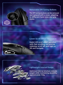 Logitech G502 X LIGHTSPEED Wireless Gaming Mouse, New Optical-Mechanical Hybrid Switches, HERO 25K Sensor, 140-Hour Battery Life, Gaming Mouse - View 5