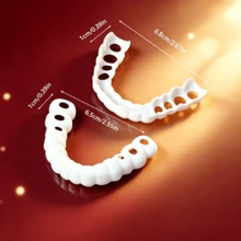 1 مجموعة/2 مجموعة من إكسسوارات التنكر مناسبة لمقالب عيد الهالوين أو لتخليد ذكرى أحبائك - أبيض - مشاهدة 2