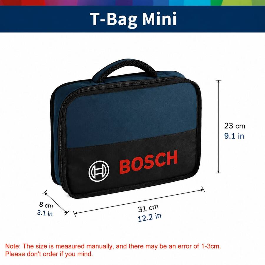 Bosch Tools Bag Mini Canvas Soft Bags Waterproof Wear-Resistant Portable Electrician Special Maintenance Toolkit Storage Bag - Multicolor - View 1