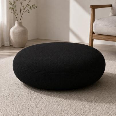 Modern Round Floor Pillow – Soft-Touch Matte Fabric Cushion For Living Room, Patio, And Kids' Play Areas