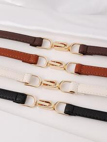 4pcs Women's Adjustable Minimalist Western Style Belts, Suitable For Daily Wear, Summer, Autumn School, Halloween And Other Occasions - Multicolor - View 2