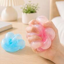 Transparent Crystal Ball Soft Squeeze Toy, Soft Jelly Touch, Pink & Blue Dual Color, Slow Rebound Or Non-Rebound Options, Office Desk Fidget Toy - Multicolor - View 4