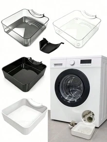 2pcs Universal Washing Machine Drain Guide Tray, Front Load Washer Anti-Leak Drainage Collection Box, Drain Guide, Prevent Overflow, Suitable For Laundry Room, Bathroom, Home Washing Machine Drainage Accessories - A - View 5