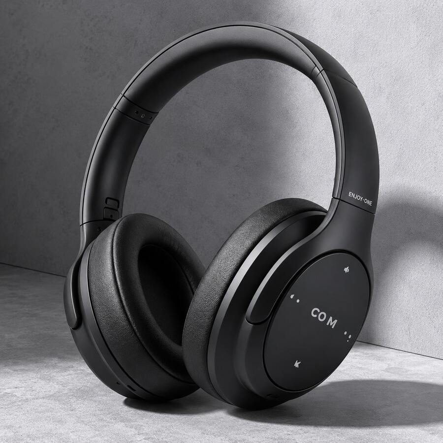 Audífonos Bluetooth Inalámbricos Over Ear, Auriculares de Diadema con Almohadillas Cómodas, Diseño Ajustable para un Mejor Ajuste, Sonido Estéreo para Disfrutar Música, Películas, Podcasts y Llamadas, Ideales para Trabajo, Estudio, Ejercicio Ligero, Viajes, Casa y Uso Diario, Diseño Moderno y Portátil
