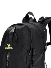CAMEL CROWN 可折疊大容量旅行背包 短途旅行健身收納袋 - 經典黑 - 查看 2