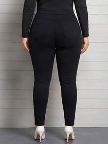 Plus Size Jeans - Black - View 4