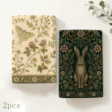 2/4/6/8 Pcs Rabbit Print Kitchen Hand Towels, Vintage Floral Dish Towels Set, Woodland Animal Home Decor, Country Farmhouse Style For Fall Holiday Kitchen - Multicolor - View 14