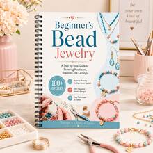 Beginner Beaded Jewelry Making Coil Book, Handmade DIY Necklace, Earrings, Bracelet Tutorial Manual, 100+ Beaded Jewelry Design Patterns Reference Book, Zero-Based Jewelry Weaving Learning Notebook, Creative Making Guide For Handmade Enthusiasts - Style 1 - View 4