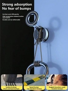 360° Vacuum Magnetic Car Phone Holder, Strong Magnetic Suction Cup Hands-Free Mount, 360° Rotatable And Foldable, Universal For All Smartphones, Suitable For Car Dashboard, Gym, Mirror, Shower And Smooth Surfaces, Ideal Gift For Drivers And Tech Enthusiasts, Stable Support On Bumpy Roads, Easy Installation, Lightweight And Portable, PS: Only Supports Installation On Smooth Surfaces - Multicolor - View 8