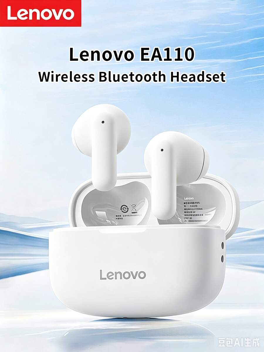 Lenovo EA110 Wireless Bluetooth Earphones, 5.4 Smart Touch Control, Super Long Battery Life, Compatible With Android System
