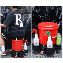 Bucket Trolley Detail Trolley Car Wash Bucket Trolley With 5 Rolling Swivel Wheels And Compartments - A - View 7