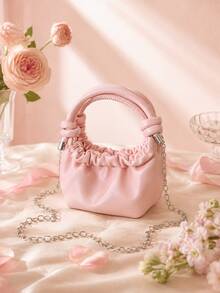 XD Children's Fashion Accessory Small Pouch, Plump Soft Cloud Shape, Paired With Exquisite Metal Chain, Sweet And Cute, Compact Capacity For Storing Coins, Jewelry And Small Items, Can Store Hair Ties, Coins, Small Accessories, Suitable For Daily Outings, Holiday Trips, Birthday Parties - Multicolor - View 4