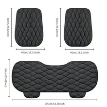 1pc/2pcs/3pcs/7pcs Car Seat Cushion [All Season, Essential For Autumn/Winter] Soft Plush Seat Cover (With Storage Pocket, Enhances Driving Comfort), Universal Car Interior Accessory - A - View 7