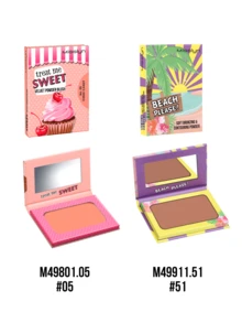 MISSLYN 2Pcs Velvet Powder Blush & Beach Please Bronzing Contour Set, Buildable Color, Smooth Blendable Texture, Face Blush & Bronzer Contour Palette, Daily/Beach/Party, Sun-Kissed/Rosy Cheeks/Soft Glam, Blush & Bronzer Powder,Halloween Makeup - #05+#51 - View 10