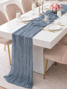 Cheesecloth Table Runner,1/6/10 Pieces Dusty Blue Cheesecloth Table Runner Boho Gauze Fabric Table Runner Rustic Sheer Runner For Wedding Birthday Baby Shower Party Boho Table Decoration - Dusty Blue - View 6