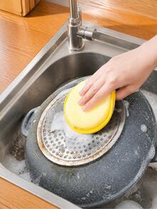 1pc/5pcs/10pcs Cleaning Sponge And Scouring Pad Set, Includes Square Dishwashing Sponge, Minimalist Dish Cloth And Sink/Stove Cleaning Cloth, Washable, Suitable For Kitchen Cleaning, Assorted Colors - Multiple Styles and Colors - View 7
