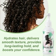 Moroccan Argan Oil Curl Defining Cream – Anti-Frizz Leave-In Conditioner For Curly & Wavy Hair, Detangler & Anti-Frizz Smoothing Curling Cream, Deep Moisturizing Styling Product - Lotion - View 2