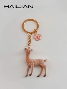 HAILIAN Mini Cute Deer Bag Charm, Available In Two Styles - Sika Deer And Moose - Suitable As Bag Charm For College Students And Elementary Students, Car Keychain, Birthday Gift, Halloween Costume Accessory - Khaki - View 12