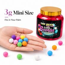 Set 150 Bom Mandi Mini, 3g per Bom, Bom Mandi Aneka Warna, Bola Mandi Kecil dalam Toples Penyimpanan, Set Waktu Mandi Multi-Warna untuk Hadiah Ulang Tahun, Natal, Hari Valentine, dan Hari Raya, Pengiriman Acak - 150 PCS - View 4