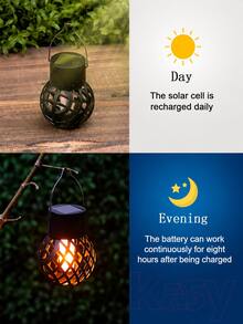 POSE UP 4/8pcs Solar Flame Lights, Hanging Or Standing Outdoor Lights With Realistic Flickering Flame Effect, Easy Install Solar Waterproof Landscape Decor, Suitable For Balcony, Patio, Porch, Garden, Yard, Backyard, Party And Halloween - Multicolor - View 4