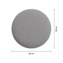 Modern Round Floor Pillow – Soft-Touch Matte Fabric Cushion For Living Room, Patio, And Kids' Play Areas - Grey - View 9