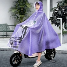 Women's Portable Outdoor Rain Gear, Large Thickened Cycling Poncho, Dual-Side Design, Durable Reusable Material, Suitable For Outdoor Travel, Hiking And Mountaineering, Applicable For Students And Adults - Multicolor - View 6