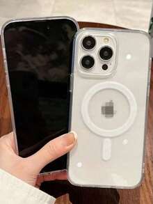 磁吸透明保護殼，相容 iPhone 17 16 15 14 Plus 13 12 11 XR XS X 7 8 Pro Mini Pro Max，支援 MagSafe 無線充電保護套 - 無色 - 查看 4