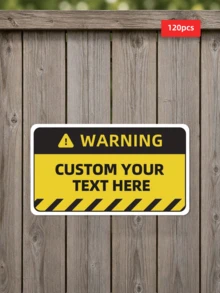 1/24/40/120 Customized Warning Stickers, Personalized Text And Image PVC Waterproof Decals, Multi-Size Self-Adhesive Danger Warning Labels, Suitable For Equipment, Warehouse, Shipping Packaging And Home Reminder Signs, Suitable For Factory, School, Office, Warehouse, Home And Other Scenes, Suitable As Gifts For Father, Mother, Colleagues, Workers. Suitable For New Year, Halloween, Christmas. - Multicolor - View 13