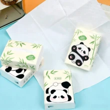 Serbet Panda Kartun, Tisu Kemasan Kecil Portabel, Tisu Saku Pelajar, Barang Penting untuk Kembali ke Sekolah, Tisu Pembersih Harian (Gaya Kemasan Acak untuk Pengiriman) - Beraneka warna - View 2