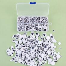 60-750pcs 4mm-18mm Googly Eyes Sticker Self Adhesive Set For Scrapbooking And Crafts, Mixed Sizes And Colors Plastic Sticker Eyes For Photography Scenes And Still Life Styling, Professional Design, Props, Art Projects And Creative Decorations - A - View 1
