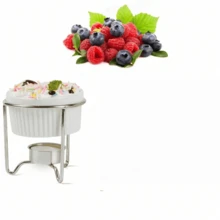 1pc Ceramic Chocolate Cheese Fondue Set (Candle Not Included) Butter Warmer, Butter Melter, Cheese Warmer And Creative Ceramic Fondue Pot, Suitable For Making Hot Cheese/Butter Chocolate And Caramel Products, Kitchen Utensil Set, Essential For Home Cooking - Multicolor - View 12