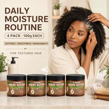 Adglamful 4 Packs Chebe Hair Butter For Dry Frizzy Textured Hair - 4-pack - View 3